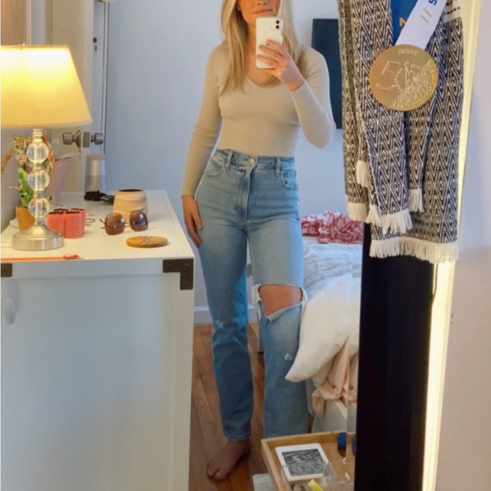 Abercrombie 90s ultra high-rise straight jeans